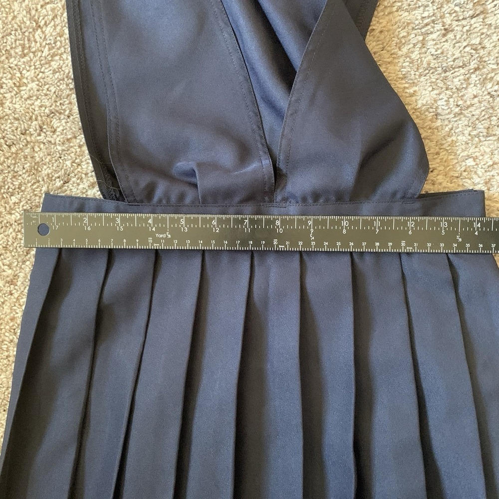 French Toast Girls Uniform Jumper Girls Size‎ 14 Navy Blue Pleated V-neck - Picture 6 of 9